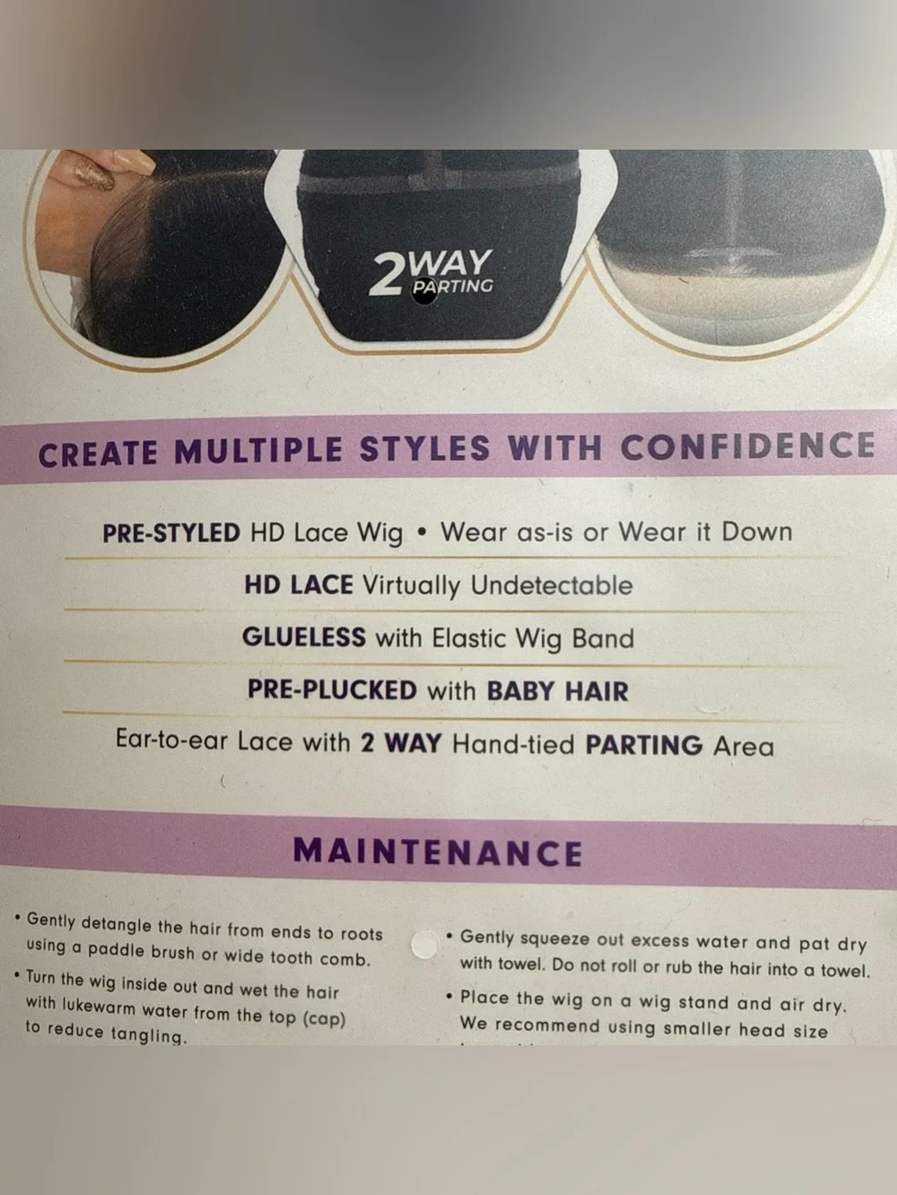 Sensationnel Butta Lace pre-styled‎ 2 Way Parting synthetic HD lace wig Unit 1